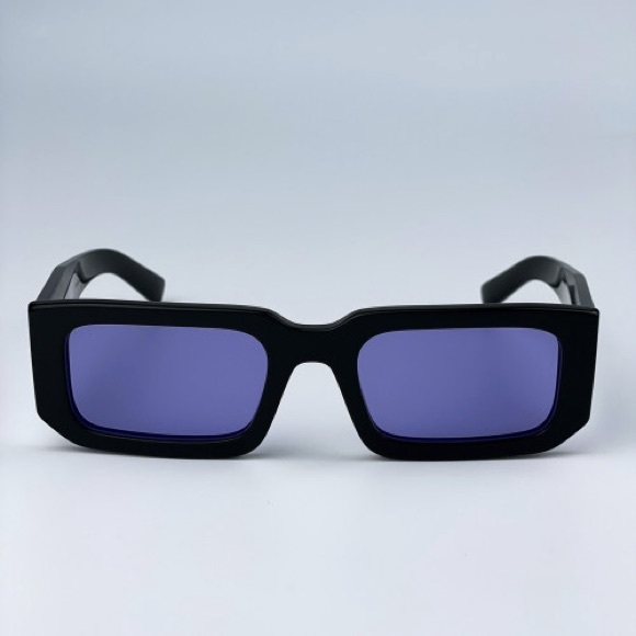 NEW PRADA SQUARE SUNGLASSES SPR 06Y 02Z01O BLACK PURPLE PR 06YS EYEWEAR PR06YS - Picture 3 of 7
